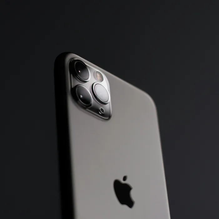 A close up of a repaired iPhone.